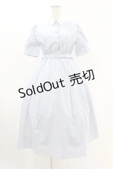 Fi.n.t / バックラッフルストライプシャツワンピース Free L/BLUE×WH H-25-07-24-1031-CA-OP-NS-ZH