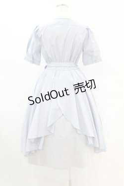 画像2: Fi.n.t / バックラッフルストライプシャツワンピース Free L/BLUE×WH H-25-07-24-1031-CA-OP-NS-ZH