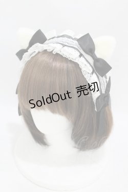 画像1: NOVESSEL / A'GEM/9 × .kom「NOVESSEL/リボンレースヘッドドレス  オフ/ブラック H-25-07-24-1004-0-AC-NS-ZH