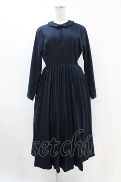 画像1: an another angelus / フィットandフレアープリーツ使いワンピース Free NAVY H-25-07-24-1032-CA-OP-NS-ZH