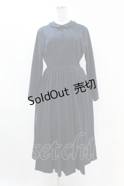 画像1: an another angelus / フィットandフレアープリーツ使いワンピース Free NAVY H-25-07-24-1032-CA-OP-NS-ZH