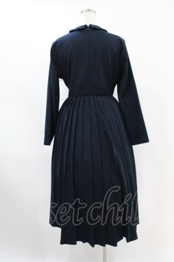 画像2: an another angelus / フィットandフレアープリーツ使いワンピース Free NAVY H-25-07-24-1032-CA-OP-NS-ZH