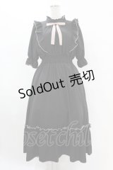 m petit by misako / NINA'SコラボAMハイショクメローワンピース L ブラック/ピンク H-25-07-24-1033-LO-OP-NS-ZH