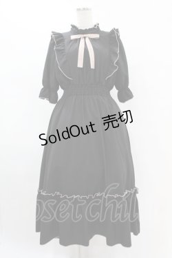 画像1: m petit by misako / NINA'SコラボAMハイショクメローワンピース L ブラック/ピンク H-25-07-24-1033-LO-OP-NS-ZH