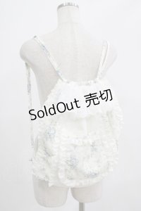 merry jenny / floralレースナップサック  ブルー H-25-07-24-066-LO-BG-KB-ZH