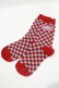 画像1: Candy Stripper / CND CHECKER SOCKS  レッド×ブルー H-25-07-24-072-PU-ZA-KB-ZH (1)
