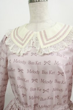 画像4: Melody BasKet / ロゴ＆リボンワンピース  ピンク H-25-07-24-008-LO-OP-KB-ZH