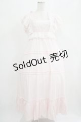 merry jenny / ストライプレースワンピース  ピンク H-25-07-24-002-LO-OP-KB-ZH