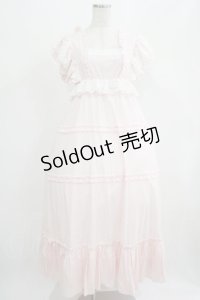 merry jenny / ストライプレースワンピース  ピンク H-25-07-24-002-LO-OP-KB-ZH