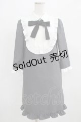 MILK / Frill Modish dress  チャコールグレー H-25-07-24-015-ML-OP-KB-ZH