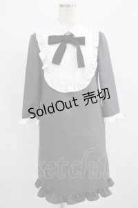 MILK / Frill Modish dress  チャコールグレー H-25-07-24-015-ML-OP-KB-ZH