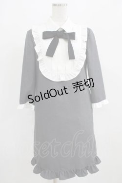 画像1: MILK / Frill Modish dress  チャコールグレー H-25-07-24-015-ML-OP-KB-ZH