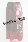 Qutie Frash / 袴ロングスカート  黒×赤 H-25-07-24-019-QU-SK-KB-ZH