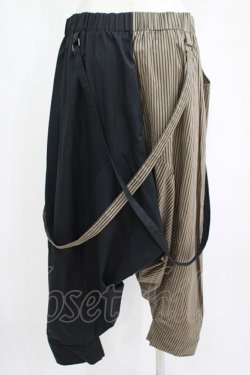 画像3: Deorart / ストライプ切替サルエルパンツ  グレージュ×ブラック H-25-07-24-024-PU-PA-KB-ZH