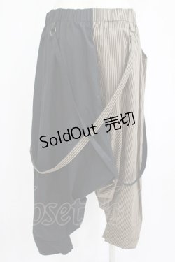 画像3: Deorart / ストライプ切替サルエルパンツ  グレージュ×ブラック H-25-07-24-024-PU-PA-KB-ZH