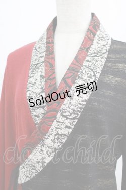 画像4: Qutie Frash / アシメ着物カーデ  黒×赤 H-25-07-24-026-QU-TO-KB-ZH