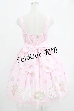 画像3: Angelic Pretty / ア・ラ・カルトティータイムおでかけジャンパースカート Free ピンク H-25-07-25-004-AP-OP-NS-ZH