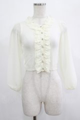 JESUS DIAMANTE / シフォン袖ニットカーデ Free オフ H-25-07-25-051-JE-TO-NS-ZH