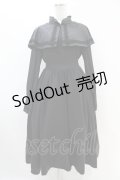 MIHO MATSUDA / フラワージャガード切替ワンピース  黒 H-25-07-25-1025-GO-OP-KB-ZH