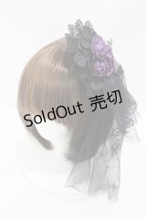 MorunxMuunaStoik / コサージュクリップ  黒×紫 H-25-07-25-1005-EL-ZA-KB-ZH