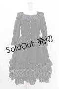 Melody BasKet / フリルワンピース  ブラック H-25-07-25-1026-LO-OP-KB-ZH