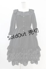 Melody BasKet / フリルワンピース  ブラック H-25-07-25-1026-LO-OP-KB-ZH