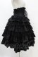 画像3: ATELIER PIERROT / Layered Petals Corset Skirt  ブラック H-25-07-25-1027-EL-SK-KB-ZH (3)