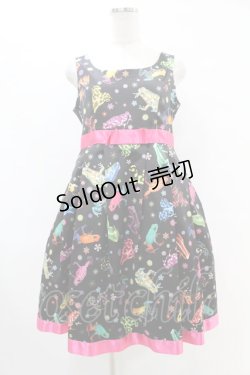 画像1: pays des fees  / ヤドクガエルミニワンピース 11号 黒 H-25-07-25-1030-PU-OP-KB-ZH