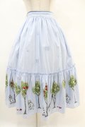Emily Temple cute / Painting Roseロングスカート  サックス H-25-07-25-1034-ET-SK-KB-ZH