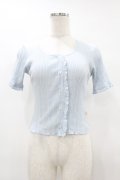 Katie / UNDER PRETTIES short sleeve cardigan  BABY BLUE H-25-07-25-1046-LO-TO-KB-ZH