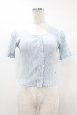 画像1: Katie / UNDER PRETTIES short sleeve cardigan  BABY BLUE H-25-07-25-1046-LO-TO-KB-ZH