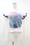 MILK / SPACE CATフリル  ホワイト H-25-07-25-1048-ML-TO-KB-ZH