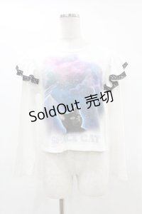 MILK / SPACE CATフリル  ホワイト H-25-07-25-1048-ML-TO-KB-ZH