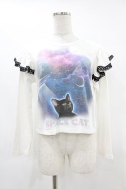 画像1: MILK / SPACE CATフリル  ホワイト H-25-07-25-1048-ML-TO-KB-ZH