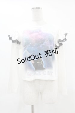 画像1: MILK / SPACE CATフリル  ホワイト H-25-07-25-1048-ML-TO-KB-ZH