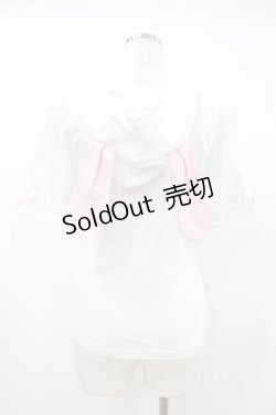 画像2: PUTUMAYO / うさ耳フードカットソー  白 H-25-07-25-1049-PT-TO-KB-ZH