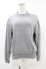 Jane Marple Dans Le Salon / Cotton-cashmere bow-ribbon turtleneck  ミックスグレー H-25-07-25-1052-JM-TO-KB-ZH