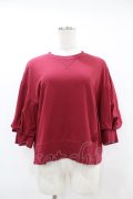 Jane Marple Dans Le Salon / Half puffy sleeve sweatshirt  ワイン H-25-07-25-1056-JM-TO-KB-ZH