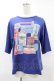画像1: Jane Marple / Memories of Paris Tシャツ  ブルー H-25-07-25-1058-JM-TO-KB-ZH (1)