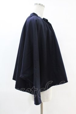 画像3: Jane Marple Dans Le Salon / Lambs wool saxony cape jacket  ネイビー H-25-07-25-1008-JM-JA-KB-ZH