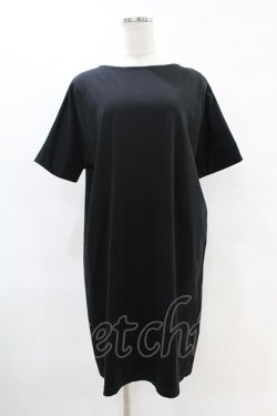 画像1: Na+H / バックベルト半袖ワンピース  黒 H-25-07-25-1009-PU-OP-KB-ZH