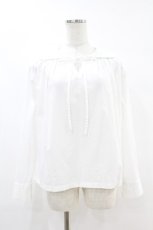 画像1: Jane Marple Dans Le Salon / レースピンタックブラウス  ホワイト H-26-01-09-026-JM-BL-KB-ZH (1)