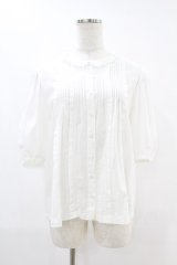 Jane Marple / レースピンタックブラウス  オフホワイト H-25-07-25-1012-JM-BL-KB-ZH