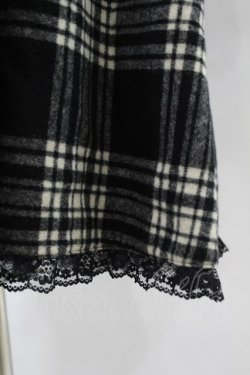 画像5: MARBLE / レースバッスル風チェックコート  黒 H-25-07-25-1014-GO-CO-KB-ZH