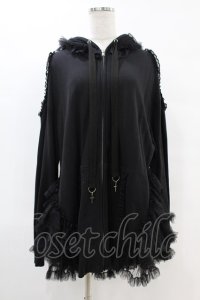 HANGRY&ANGRY / H&A VEIL FRILL DRESS PARKA  ブラック H-25-07-25-1015-HN-TO-KB-ZH