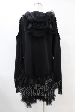 画像2: HANGRY&ANGRY / H&A VEIL FRILL DRESS PARKA  ブラック H-25-07-25-1015-HN-TO-KB-ZH