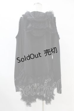 画像2: HANGRY&ANGRY / H&A VEIL FRILL DRESS PARKA  ブラック H-25-07-25-1015-HN-TO-KB-ZH
