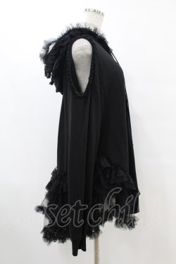 画像3: HANGRY&ANGRY / H&A VEIL FRILL DRESS PARKA  ブラック H-25-07-25-1015-HN-TO-KB-ZH