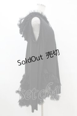 画像3: HANGRY&ANGRY / H&A VEIL FRILL DRESS PARKA  ブラック H-25-07-25-1015-HN-TO-KB-ZH