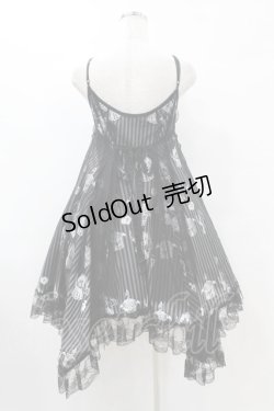画像2: HANGRY&ANGRY / H&A PRINT & STRIPE BABY DOLL DRESS  ブラック H-25-07-25-1016-HN-OP-KB-ZH